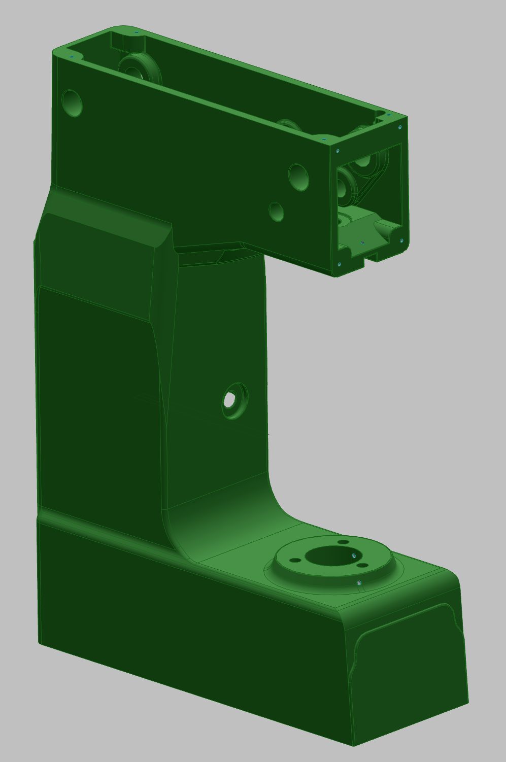 CAD model of the frame interior generated from the 3D scan