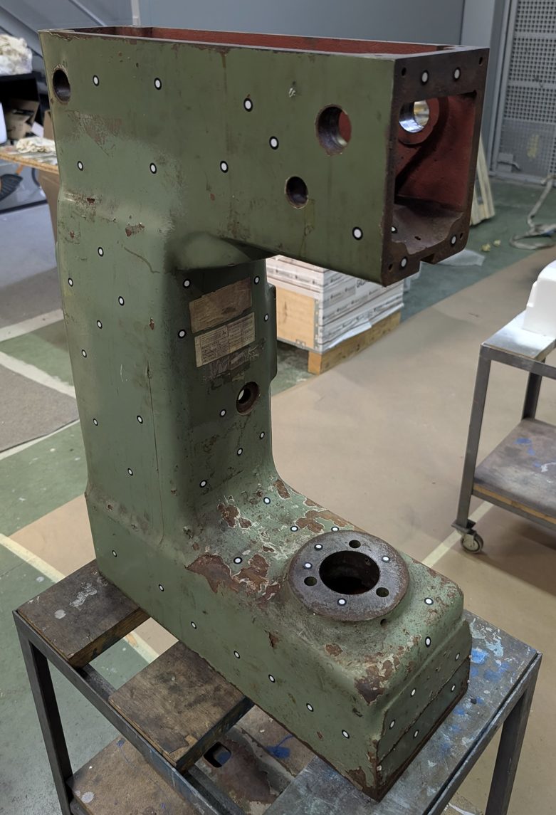 1960s hardness tester frame scanned for modernisation