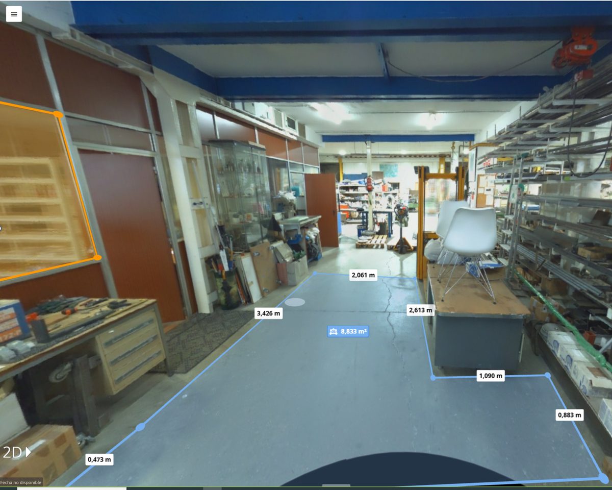 Toma de mediciones sobre la nube de puntos de una sala